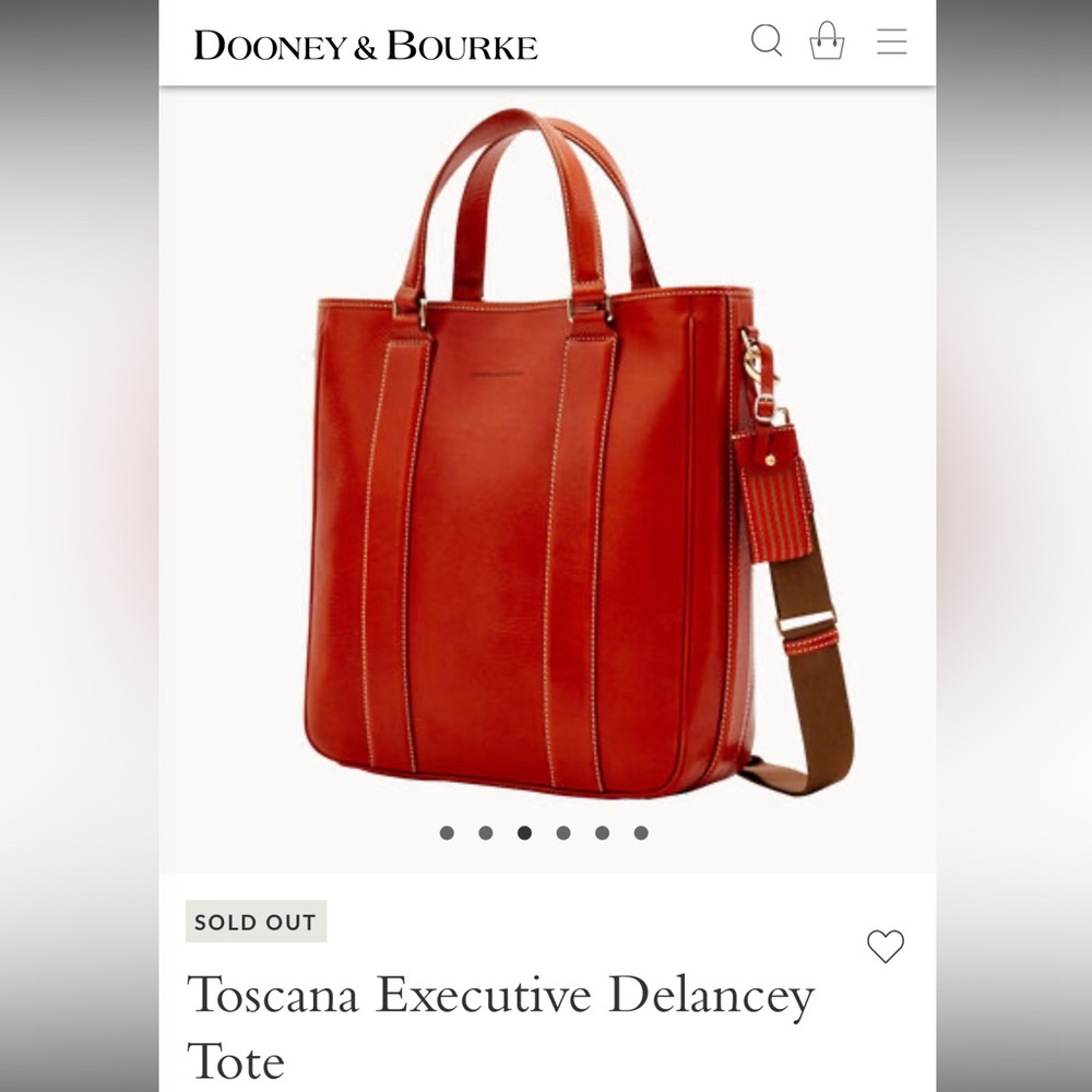 Dooney & Bourke Red Toscana Tote
